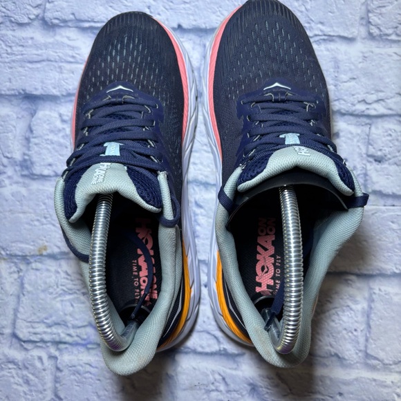 Hoka Clifton 7 Running Shoes Sneakers Womens Size 8 Blue Walking Running - Picture 12 of 16